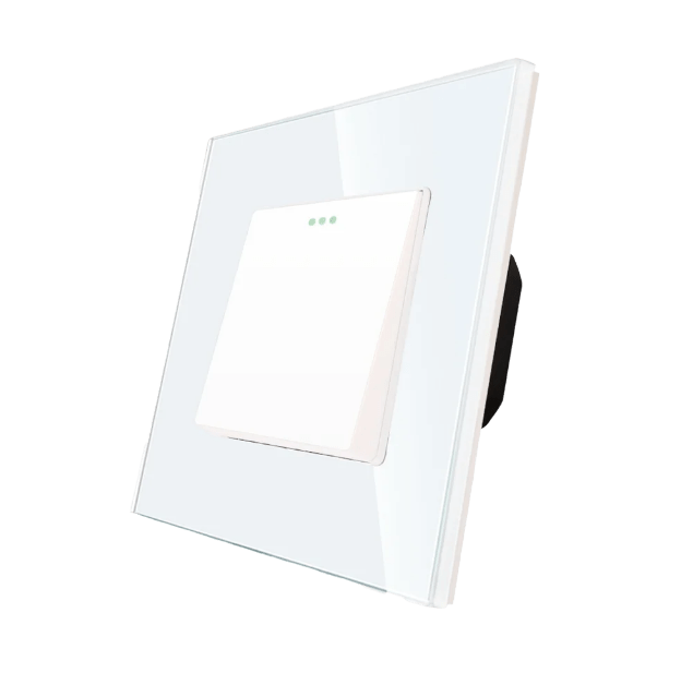 001-intrerupator-simplu-cap-cruce-mecanic-luxion-rama-sticla-lx-mp003gf-b-alb-min